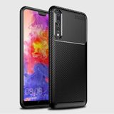 Tasopay Huawei P20 Pro Uyumlu Kılıf Karbon Dizayn Special Seri - Siyah