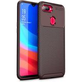 Tasopay Oppo Ax7 Uyumlu Kılıf Karbon Dizayn Special Seri - Kahverengi