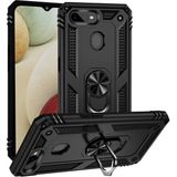 Tasopay Oppo Ax7 Uyumlu Kılıf Soldier Korumalı Yüzüklü ve Mıknatıslı Tpu Gövde Kılıf - Siyah