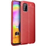 Tasopay Samsung Galaxy A02S Uyumlu Kılıf Deri Silikon Yüzey Darbe Korumalı Soft Yapı Case Cover Çiziklerden Kirden ve Darbeden Korumalı Kılıf - Kırmızı