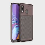 Tasopay Samsung Galaxy A10S Uyumlu Kılıf Karbon Dizayn Special Seri - Kahverengi