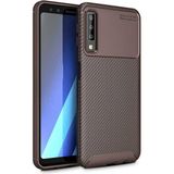 Tasopay Samsung Galaxy A7 2018 Uyumlu Kılıf Karbon Dizayn Special Seri - Kahverengi