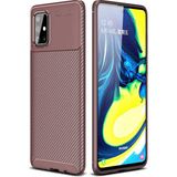 Tasopay Samsung Galaxy A71 Uyumlu Kılıf Karbon Dizayn, Kamera Koruyan, Esnek Special Seri - Kahverengi