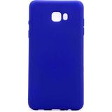 Tasopay Samsung Galaxy C7 Pro Uyumlu Kılıf Darbe Korumalı Esnek Sturdy Strong Case - Saks Mavi
