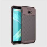 Tasopay Samsung Galaxy J4 Plus Uyumlu Kılıf Karbon Dizayn Special Seri - Kahverengi