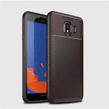Tasopay Samsung Galaxy J4 Uyumlu Kılıf Karbon Dizayn Special Seri - Kahverengi