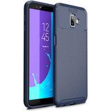Tasopay Samsung Galaxy J6 Plus Uyumlu Kılıf Karbon Dizayn Special Seri - Lacivert