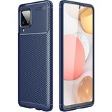 Tasopay Samsung Galaxy M12 Uyumlu Kılıf Karbon Dizayn Special Seri - Lacivert