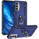 Tasopay Samsung Galaxy M23 Uyumlu Kılıf Soldier Korumalı Yüzüklü ve Mıknatıslı Tpu Gövde Kılıf - Lacivert