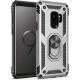 Tasopay Samsung Galaxy S9 Uyumlu Kılıf Soldier Korumalı Yüzüklü ve Mıknatıslı Tpu Gövde Kılıf - Gri