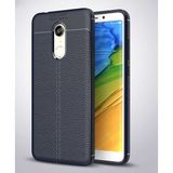 Tasopay Xiaomi Redmi 5 Plus Uyumlu Kılıf Deri Silikon Yüzey Darbe Korumalı Soft Yapı Case Cover Çiziklerden Kirden ve Darbeden Korumalı Kılıf - Lacivert