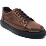 Taşpınar %100 Gerçek Deri Erkek Yazlık Ortopedik Casual Rahat Günlük Yeni Sezon Sneaker Ayakkabı 40-44 - Taba