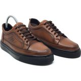 Taşpınar %100 Hakiki Deri Erkek Yazlık Ortopedik Rahat Günlük Yeni Sezon Sneaker Ayakkabı 40-44 - Taba
