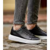 Taşpınar %100 Hakiki Deri Ortopedik Yazlık Hafif Erkek Rahat Günlük Büyük Numara Sneaker 38-47 - 0 - Siyah