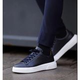 Taşpınar %100 Hakiki Deri Ortopedik Yazlık Hafif Erkek Rahat Günlük Büyük Numara Sneaker 38-47 - 00Lacivert
