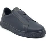 Taşpınar Ayakkabı Catelli %100 Deri Tam Ortopedik Yumuşak Iç Taban Erkek Kışlık Rahat Günlük Lastikli Sneaker Ayakkabı 40-44 - Füme