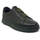 Taşpınar Ayakkabı Catelli %100 Deri Tam Ortopedik Yumuşak Iç Taban Erkek Kışlık Rahat Günlük Lastikli Sneaker Ayakkabı 40-44 - Haki