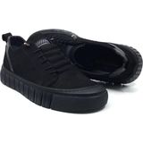 Taşpınar Ayakkabı Taşpınar %100 Hakiki Nubuk Deri Erkek Günlük Rahat Kışlık Sneaker Bağcıksız Ayakkabı Yeni Sezon 40-44 - Siyah Nubuk