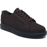 Taşpınar Ayakkabı Taşpınar Baykara %100 Hakiki Deri Erkek Günlük Yazlık Spor Sneaker Büyük Numara 45-47 - 0-Kahverengi