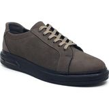Taşpınar Ayakkabı Taşpınar Baykara %100 Hakiki Deri Erkek Günlük Yazlık Spor Sneaker Büyük Numara 45-47 - Gri Nubuk