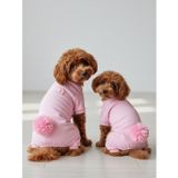 Tassel & Rainbow Soft Pink Pamuklu Köpek Tulumu Pastel Pembe Pijama