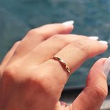 Taşsız Altın Yüzük - 14 Ayar Altın Minimal Alyans - Hediyelik, Minimal Altın Yüzük