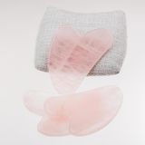 Taşta Moda Pembe Kuvars Taşı Yüz Masaj Aleti-Gua Sha