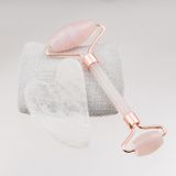 Taşta Moda Pembe Ve Kristal Kuvars Taşı Yüz Masaj Aleti Seti-Roller Ve Gua Sha