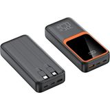 Tastech 10000MAH Powerbank 22.5W Hızlı Şarj Özellikli Type C ve Lightning Kablolu Pd Taşınabilir Şarj Aleti - Siyah
