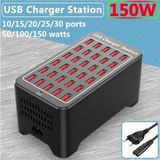 Tastech 150W 30-Port USB Charger Statıon 30 Port USB Şarj Istasyonu Çoklu Şarj Aleti - Beyaz