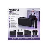 Tastech 186PRO Çift Kablosuz Mikrofonlu Bluetooth Speaker Şarjlı Taşınabilir Kablosuz Hoparlör 20W Party Speaker Hafıza Kartı ve Usb Girişli Ses Bombası