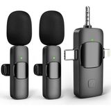 Tastech 2 Li Kablosuz Yaka Mikrofonu Ios, Android, Kamera, Usb-C , Video Kaydı, Vloglama, Youtube Uyumlu
