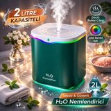 Tastech 2 Litre Oda Hava Nemlendirici Water Drop Humudifier Rgb LED Işıklı Buhar Makinesi Yeşil
