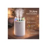 Tastech 3 Litre Oda Hava Nemlendirici Çift Nozul Humidifier Rgb Led Işıklı Buhar Makinesi