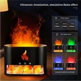 Tastech 3D Alev Görünümlü Hava Nemlendirici USB 250ML Himalaya Tuzlu Aroma Yayıcı LED Işıklı Hava Makinesi - Siyah