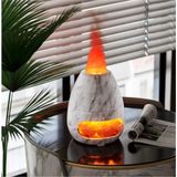 Tastech 3D Alev Görünümlü Oda Hava Nemlendirici Himalaya Tuzlu Humidifier Buhar Makinesi - Gri