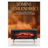 Tastech 3D ŞÖMİNE GÖRÜNÜMLÜ ODA HAVA NEMLENDİRİCİ RGB LED IŞIKLI BUHAR MAKİNESİ HUMUDİFİER AROMA DIFFUSER
