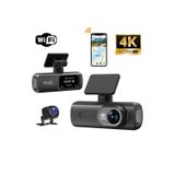 Tastech 4K Araç Kamerası Wifi Gece Görüşü Hareket Algılama Geniş Açılı Lens 1.47 Inç Ekran Döngüsel Kayıt