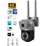 Tastech 4mp Akıllı Ip Kamera Çift Lens 2+2mp Gece Görüşlü Wifi Güvenlik Kamerası