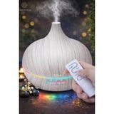 Tastech 550ML Oda Hava Nemlendirici Rgb LED Işıklı Humudifier Zaman Ayarlı Buhar Makinesi Aroma Difiser Gri