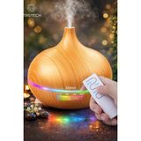 Tastech 550ML Oda Hava Nemlendirici Rgb LED Işıklı Humudifier Zaman Ayarlı Buhar Makinesi Aroma Difiser Sarı