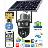 Tastech 6mp Solar Güneş Panelli Güvenlik Kamerası Sim Kart Destekli Dahili Batarya Hareket Algılama Alarm