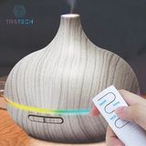 Tastech Aroma Terapi Oda Hava Nemlendirici Işıklı Ultrasonik Buhar Makinesi Ahşap Görünüm 7 Renk LED Işıklı - Beyaz