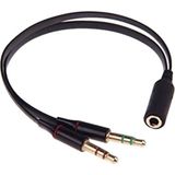 Tastech Aux To 2 Aux Kablo 3.5 mm Jack Girişini 2 Aux A Çeviren Kablo Mikrofon ve Kulaklık Çevirici Aparat