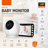 Tastech BLM-34 Bebek İzleme Kamerası, 4.3 inç Monitörlü, Kablosuz IP, Gece Görüşü, İki Yönlü Ses, 8 Ninni, Sıcaklık Sensörü, Beyaz