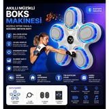 Tastech Bluetooth Hoparlör Özellikli Duvar Boks Makinesi Müzikli Box 9 Mod Seviye ve Ritim Ayarlı LED Işıklı Şarjlı Box Standı - Gri