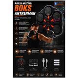 Tastech Bluetooth Hoparlör Özellikli Duvar Boks Makinesi Müzikli Led Işıklı Ritimli 9 Mod Seviye ve Ritim Ayarlı Box Standı