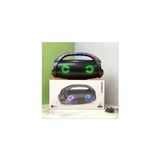 Tastech Bluetooth Speaker Şarjlı Taşınabilir Kablosuz Hoparlör Sd Kart USB Aux Fm Radyo Boombox2 - Siyah