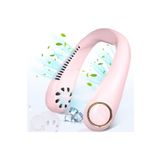 Tastech Boyuna Takilan Fan Mini Klima Serinletici Vantilatör Led Ekranli 3 Seviye Şarjlı Boyunluk Fan Pembe