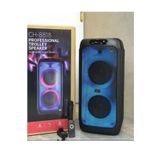 Tastech Büyük Boy Kablosuz Mikrofonlu Bluetooth Hoparlör Taşınabilir Şarjlı Led Işıklı Speaker Party Box